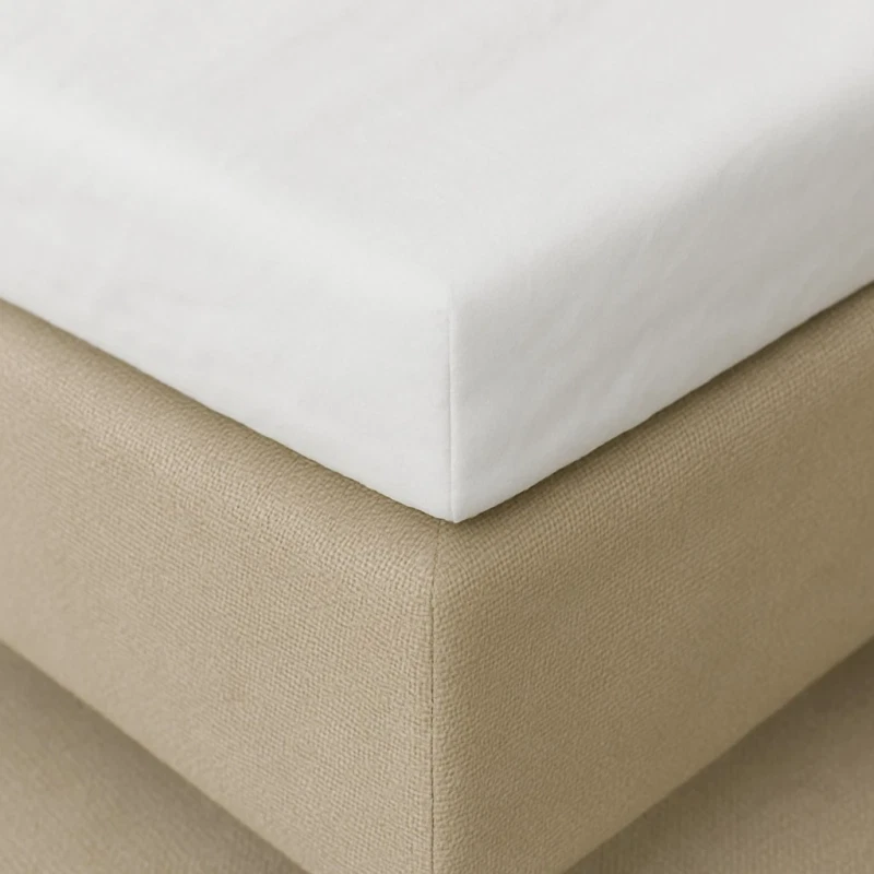 Kuvertlagen 200x220x10 cm - bomuldssatin - hvid - ProSleep
